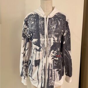 Alexander McQueen Graphic Zip-Up unisex Hoodie